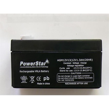 Powerstar PowerStar AGM1213 12V 1.3Ah Battery Replaces SLA1005 1.2Ah NP1.2-12 BP - 2 Year Warranty AGM1213